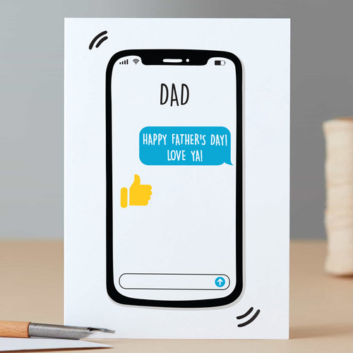 Texting With Dad Card