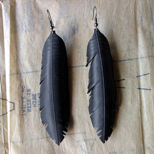 Re:purpose Feather Earrings