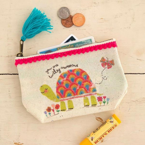 Turtley Awesome Mini Canvas Pouch