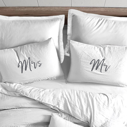 Mr & Mrs Pillow Case Set