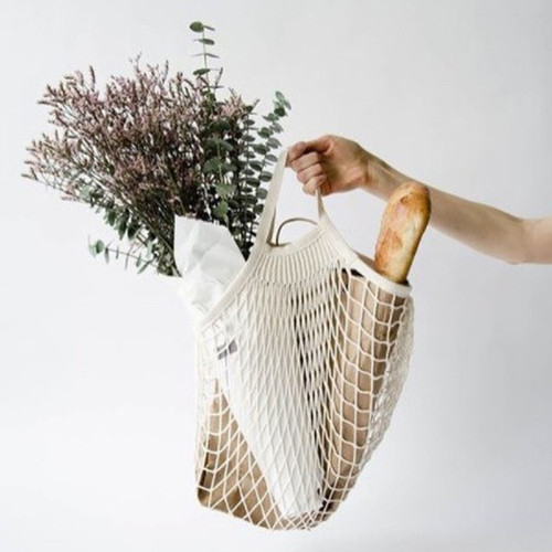 Short Handle Cotton String Bag