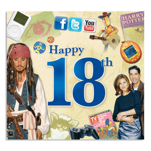 18th Birthday Milestone CD Card