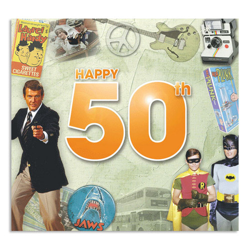 50th Birthday Milestone CD Card