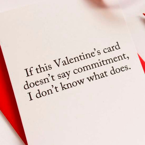 Valentine's Commitment Card