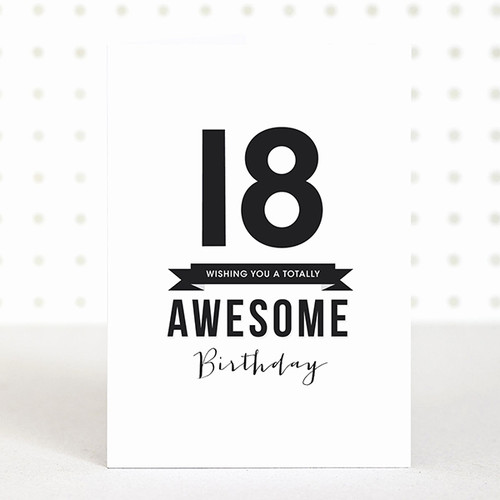 Awesome 18th Birthday Card