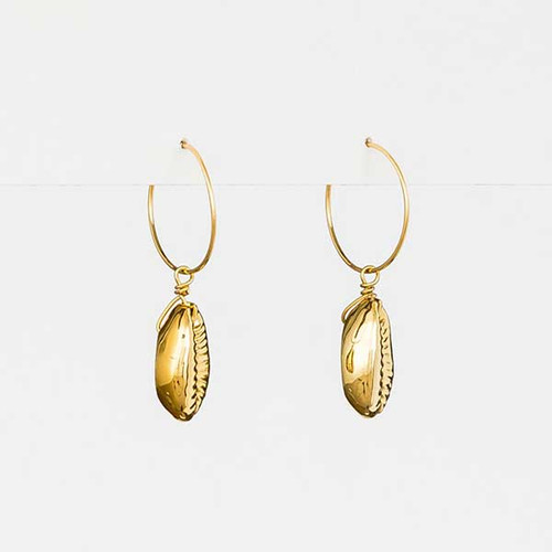 Gold Seashell Earrings