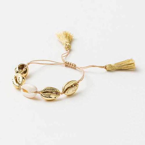 Shell Bracelet with Tassels