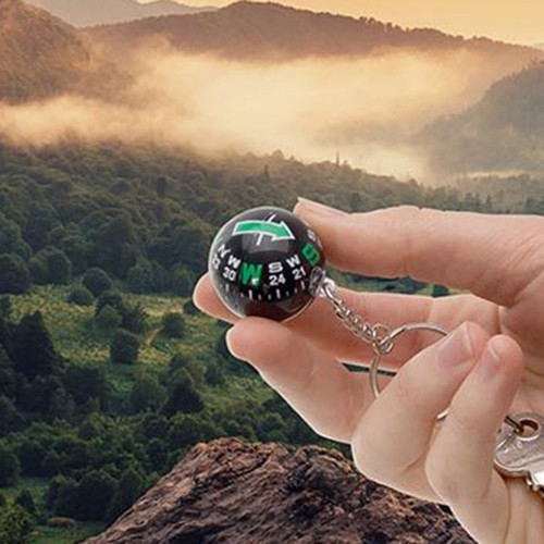Full Circle Ball Compass Keychain