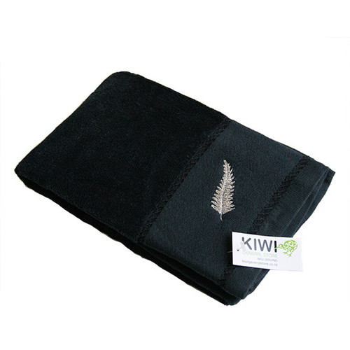 Silver Fern Black Golf Towel