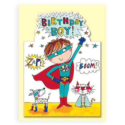 Birthday Boy Super Hero Card