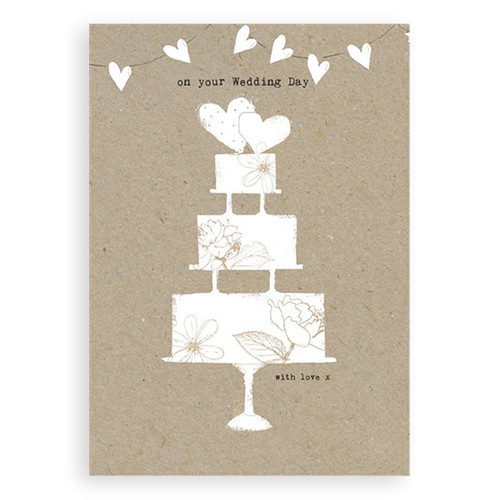 With Love, Wedding Cake Card