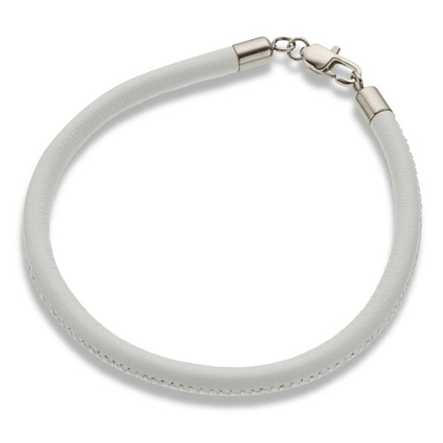 White Leather Bracelet