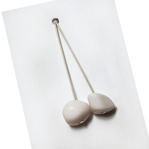 White Bedrock Chip Drop Earrings