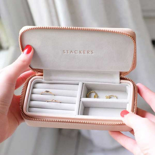 Stackers Medium Travel Jewellery Box Blush