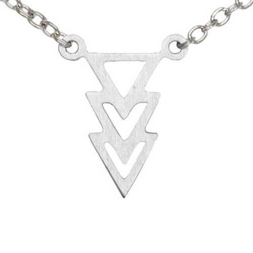 Stainless Steel Chevron Necklace