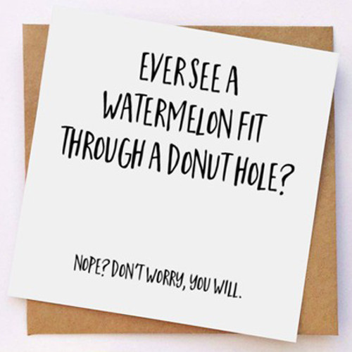 Watermelon Donut Hole Card