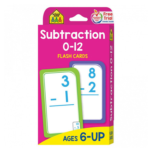 School Zone Flash Cards: Subtraction  0-12