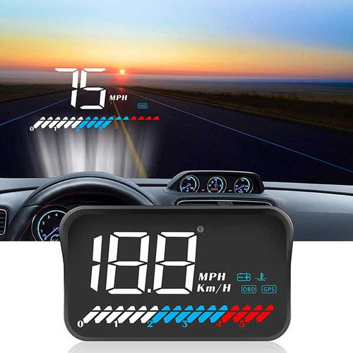 GPS Speedometer Head-Up Display with OBDII Data