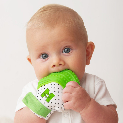 Green Mouthie Mitten Teether