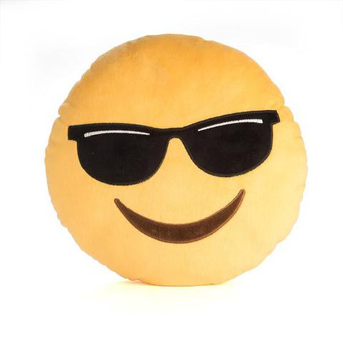 Cool Sunglasses Emoji Plush Pillow