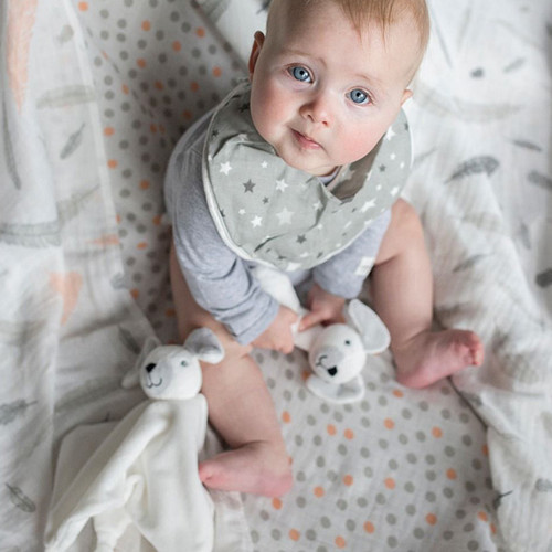 Ivory Bunny Muslin Wrap & Toy