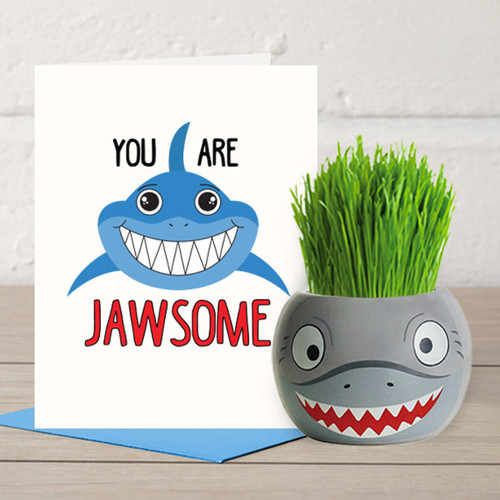 You are Jawsome - Grass Hair Kit & Card