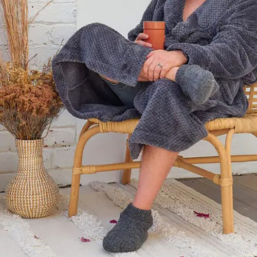 Men's Charcoal Slouch Slippers