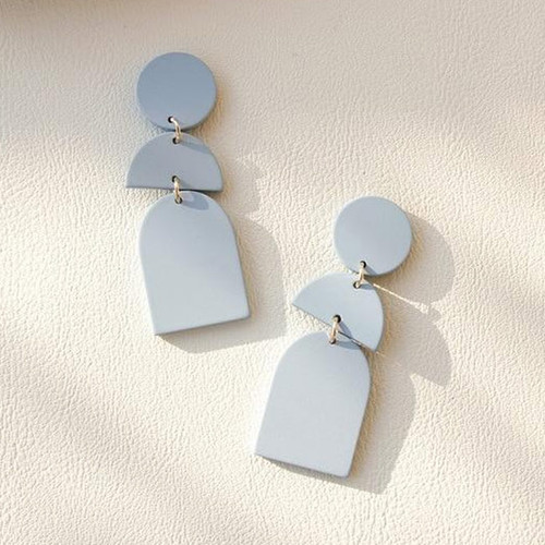 Pale Blue Acrylic Earrings