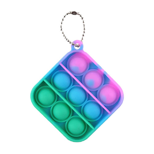 Mini Rainbow Tie Dye Square Pop It Keychain NZ