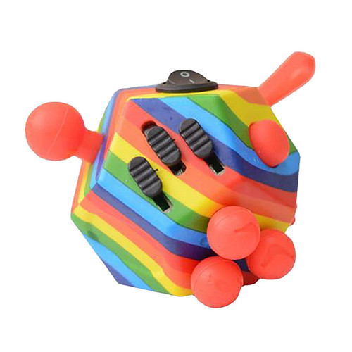 Rainbow 12-Sided Fidget Cube