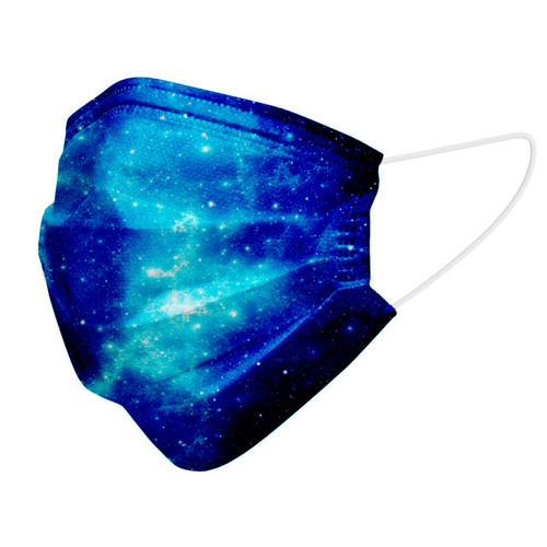 Kids Blue Galaxy Disposable Face Masks - 10 Pack