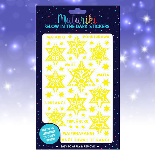 Matariki Glow In The Dark Star Stickers