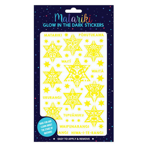Matariki Glow In The Dark Star Stickers