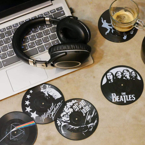 Our Casa Vinyl Record Coasters - 6pc Set