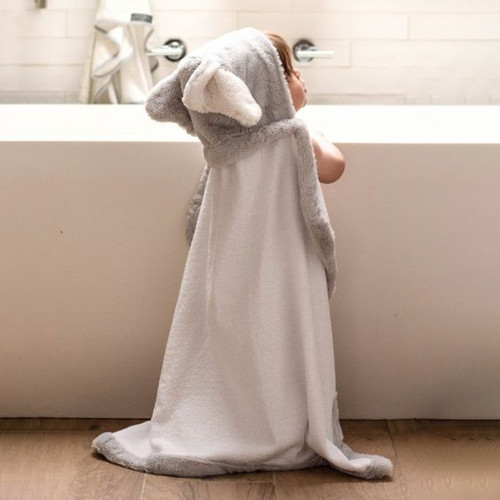 The Little Linen Company Elephant Plush Hooded Towel