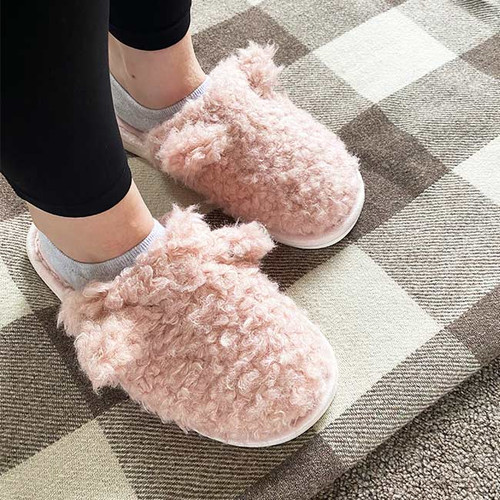 Pink Fleecy Ear Slippers