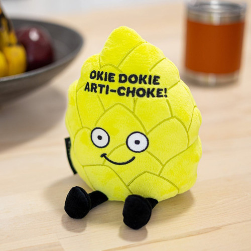 "Okie dokie Arti-choke" Plush Artichoke