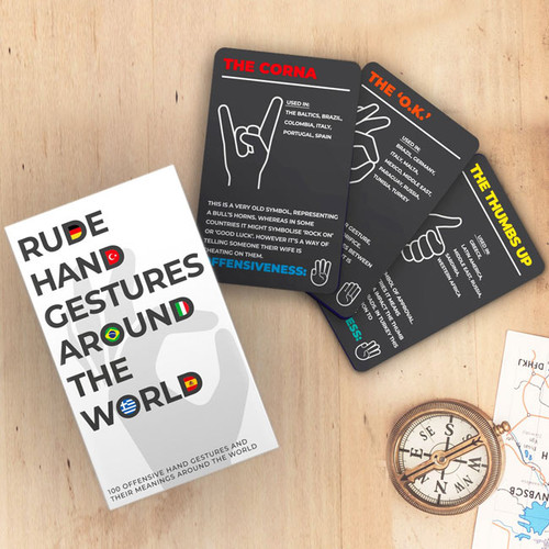 Rude Hand Gestures Around the World Cards