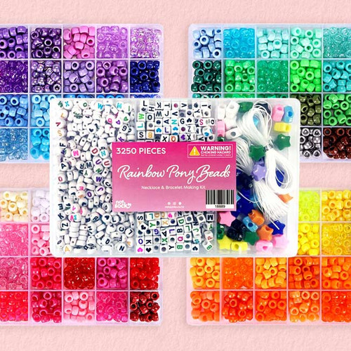 Amazon.com: Bead Kits for Jewelry Making - 600pcs Bead Craft Set - DIY  Bracelets, Necklaces, and Earrings Supplies Box - Arts and Crafts for  Girls, Teens, Adults - Pageant Pink - Assortment