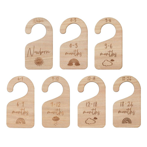 Hello Baby Wooden Baby Hangers