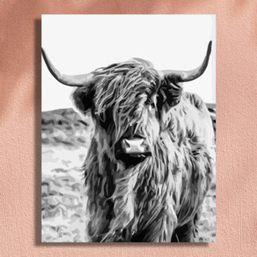 Highland Cow - 30 x 40 Paint by Numbers Kit