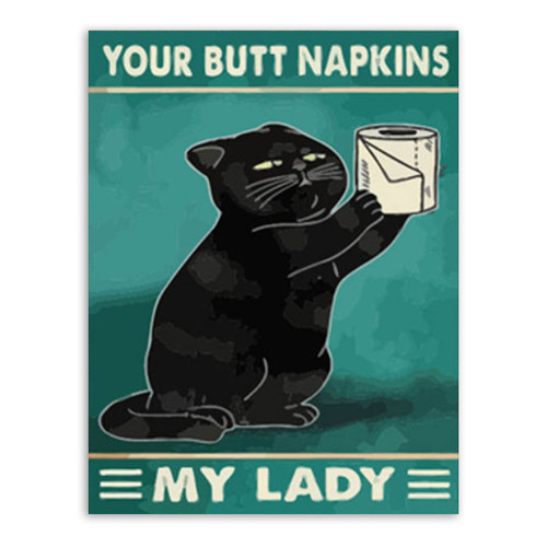 Butt Napkins Cat - 30 x 40 Paint by Numbers Kit