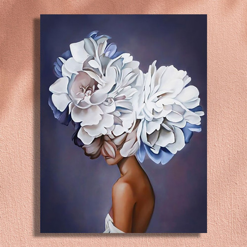 White Flowers - 30 x 40 Paint by Numbers Kit