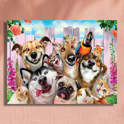 Happy Animal Friends - 30 x 40 Paint by Numbers Kit
