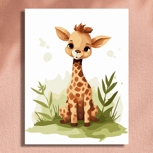 Baby Giraffe - 30 x 40 Paint by Numbers Kit