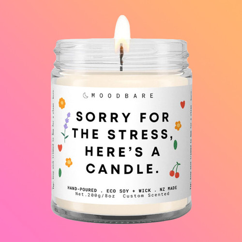 Sorry for the Stress! Luxury Eco Soy Candle