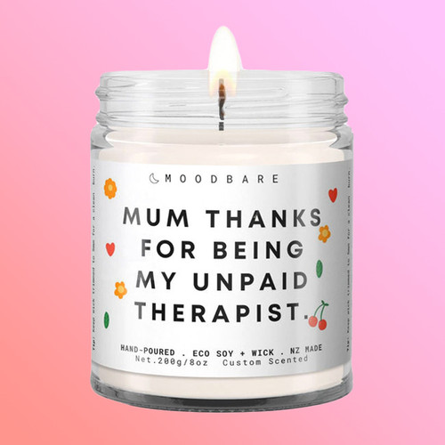 Mum, The Unpaid Therapist! Luxury Eco Soy Candle