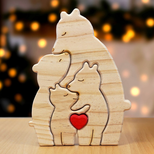 Love Your Bear Hugs: Wooden Bear Puzzle