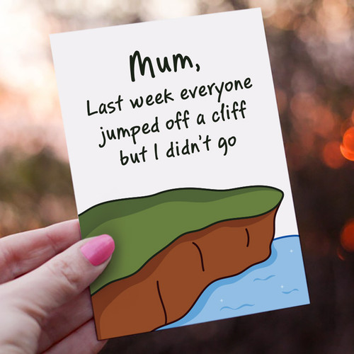 Mum, Cliff Jump Card