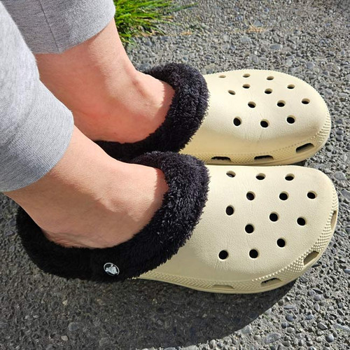 Black Fleecy Liners for Crocs